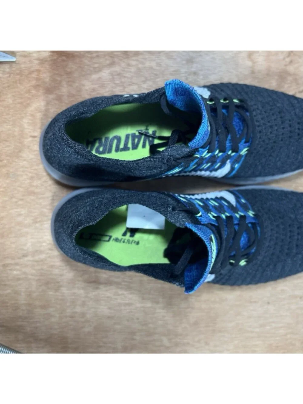 Nike Free RN Flyknit Shoes Mens 10.5 Blue Black Road Running Athletic Sneakers